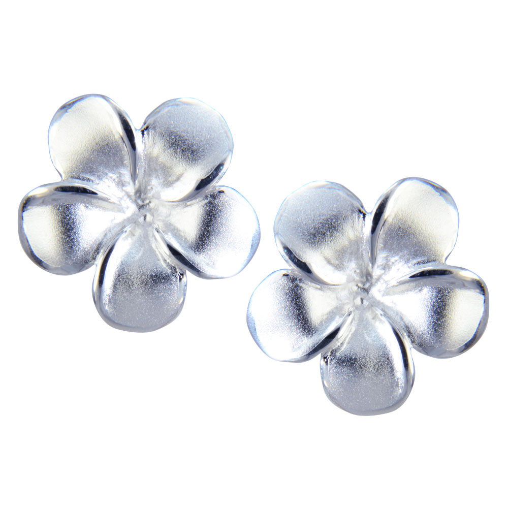 Ohrstecker 16 mm Champac-Flower 925 Silber