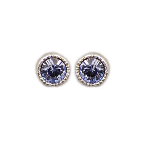 Ohrstecker Kristall 3mm in Provence Lavender