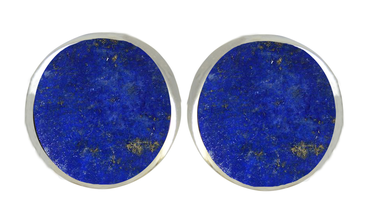 Ohrstecker LAPIS 6 mm 925 Silber rhodiniert