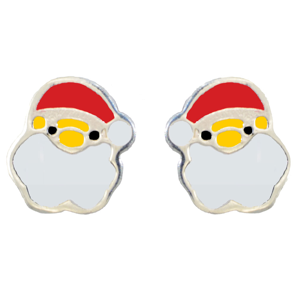 Ohrstecker Weihnachtsmanngesicht 925 Silber