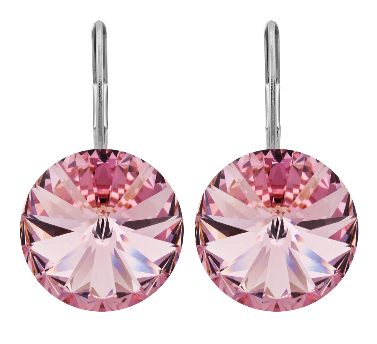 Ohrhänger Kristall 12 mm in Light Rose