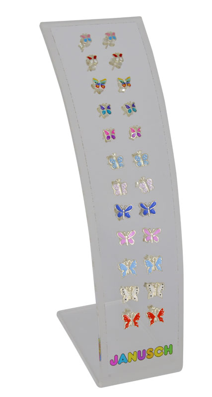 Display Ohrstecker Schmetterlinge 925 Silber 12 Paar