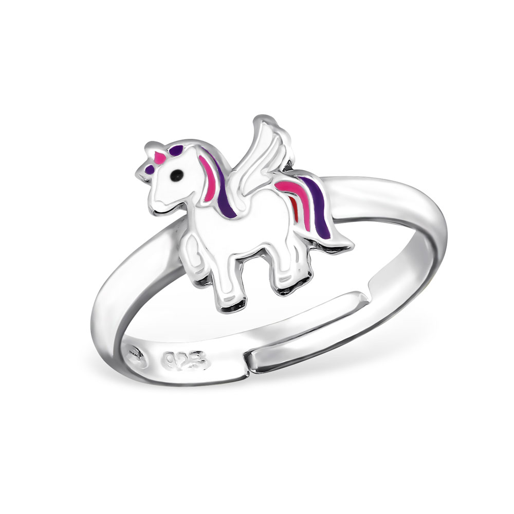 Ring Einhorn mini 925 Silber e-coated