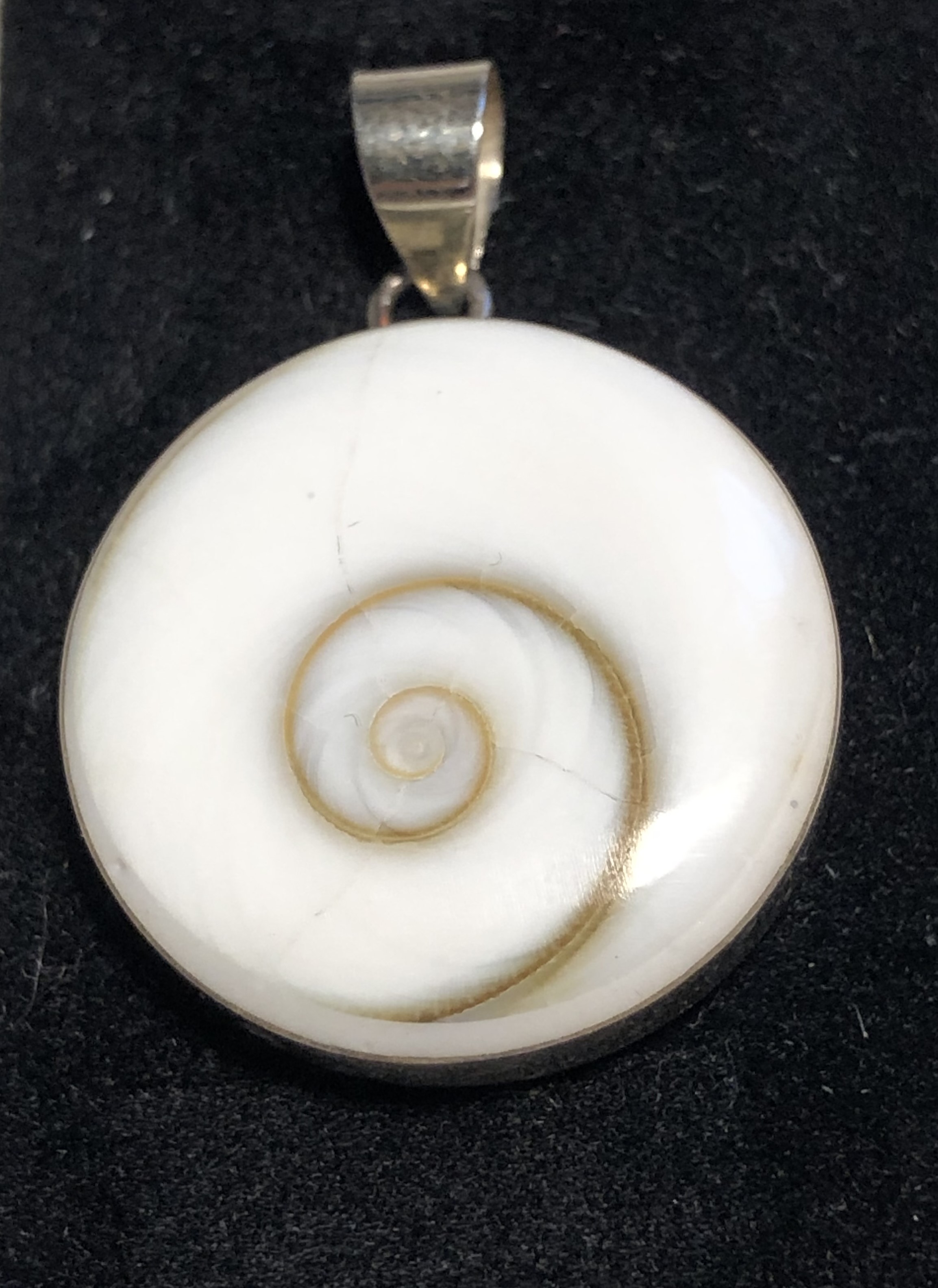 Anhänger Shivas Eye massiv 20  mm 925 Silber