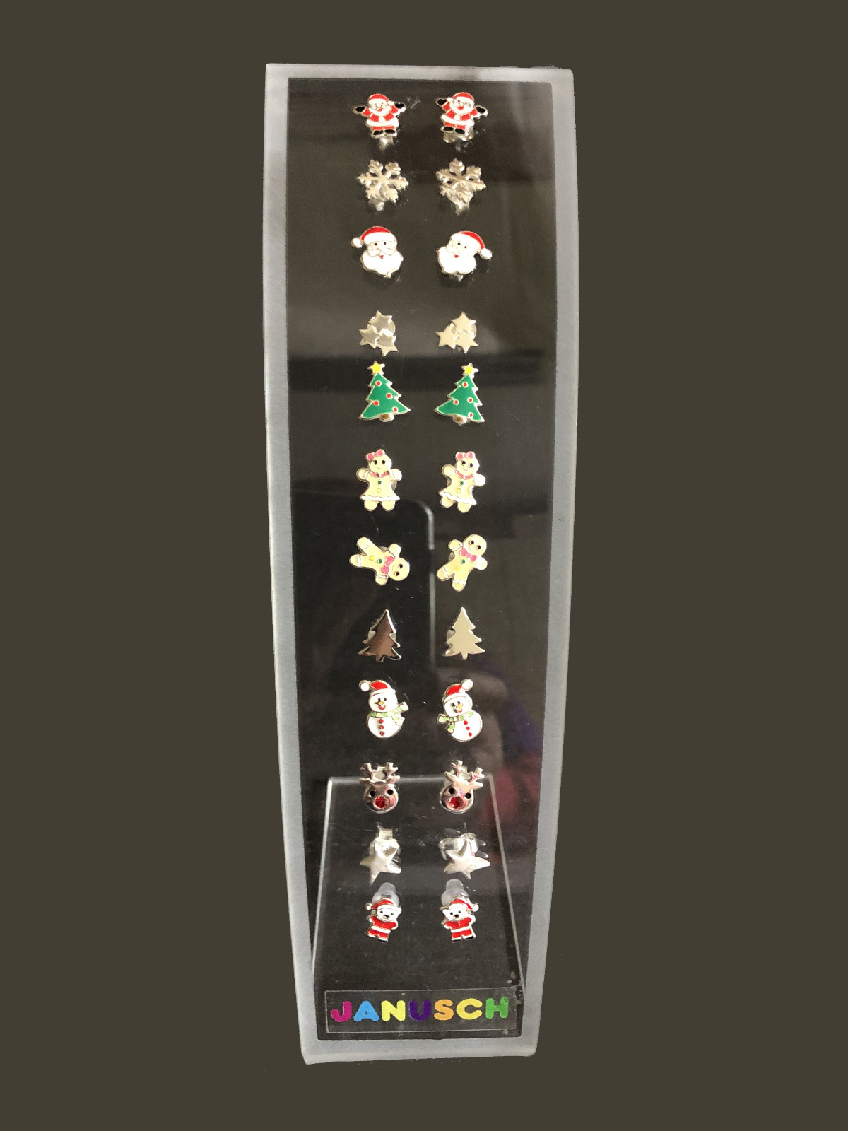 Display12 Ohrstecker WEIHNACHTEN 925 Silber