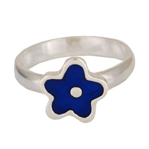 *Blume Ring blau