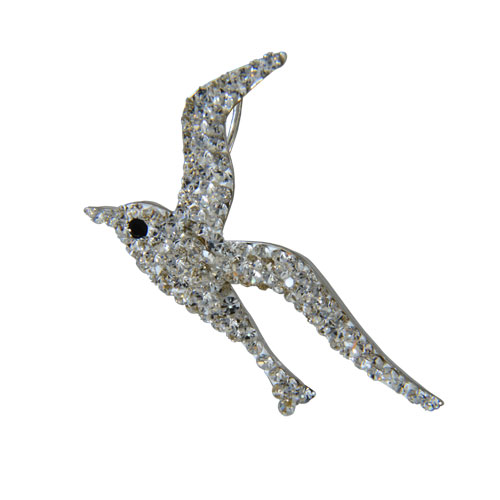 Anhänger Möwe Glitzer 20mm 925 Silber