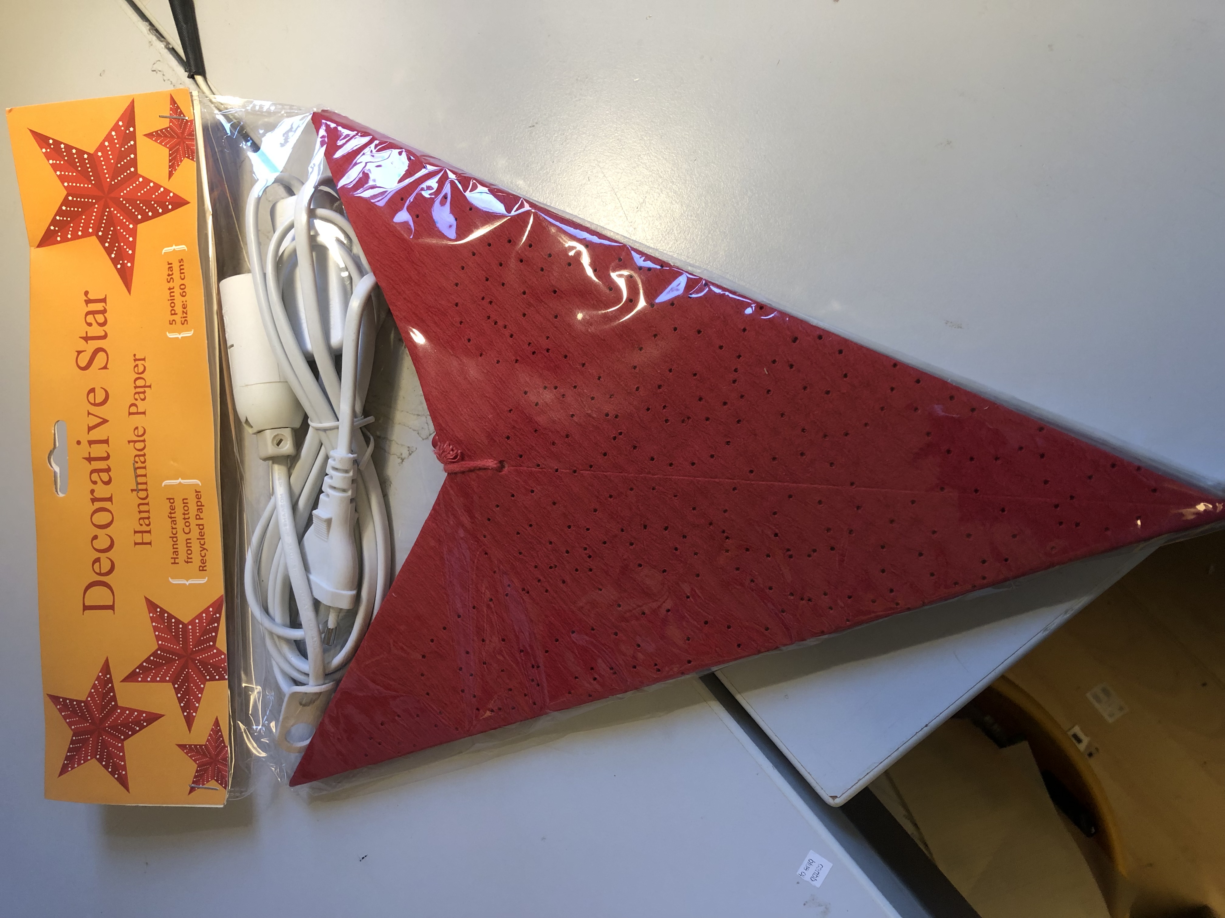 Weihnachtsstern „Weihnachtszeit“ – Weiß mit glitzernden Ornamenten