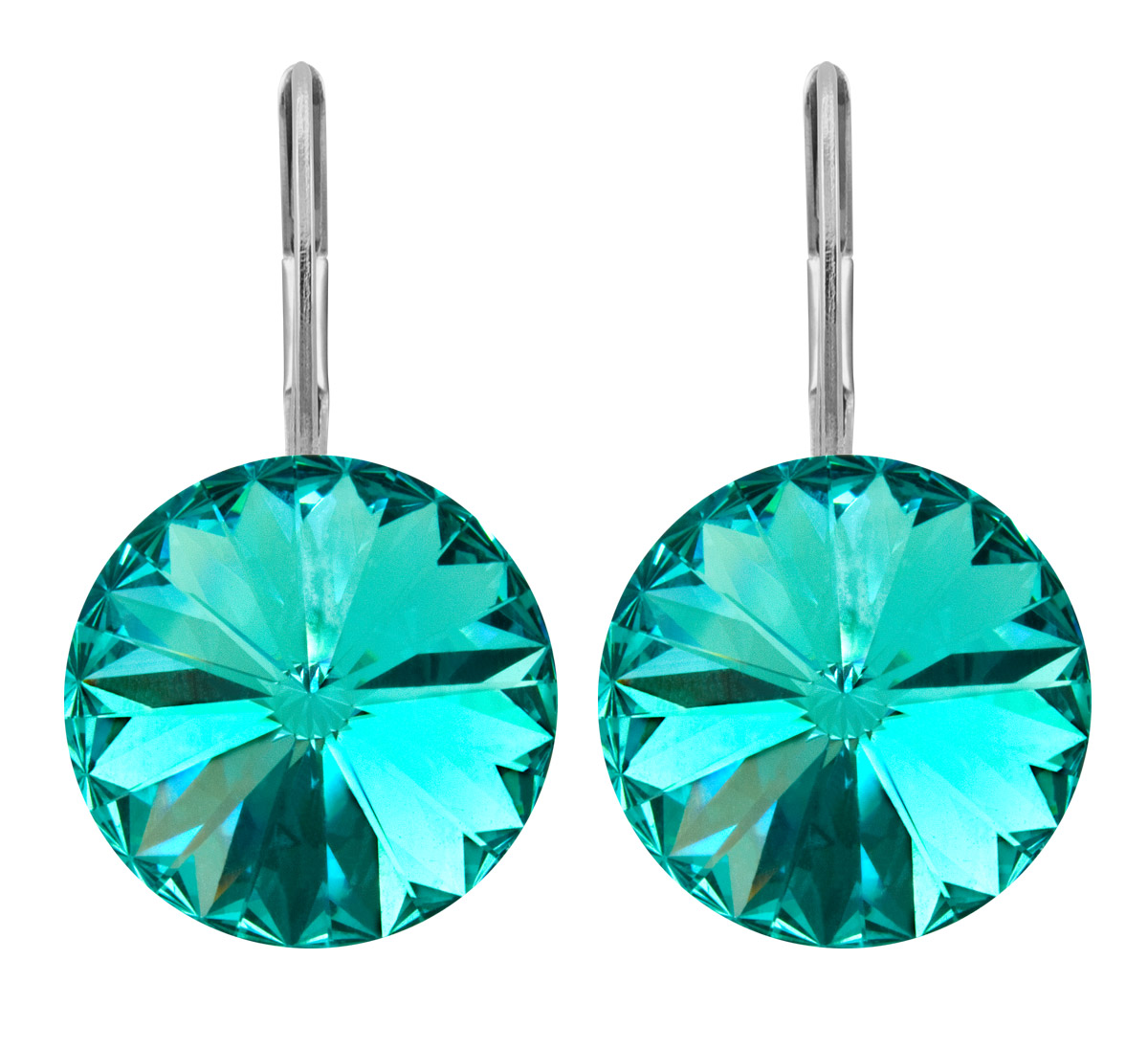Ohrhänger Kristall 12 mm in Light Turquoise