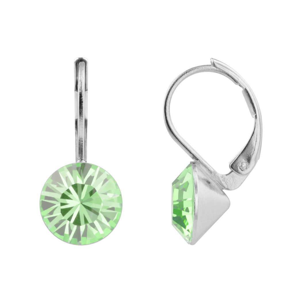 Ohrhänger Kristall 8 mm in Chrysolite Opal