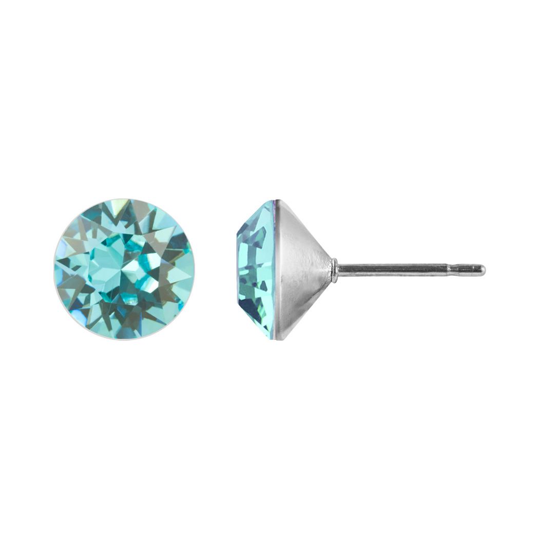 Ohrstecker Kristall 6 mm in Aqua Bohemica Lt Turquoise