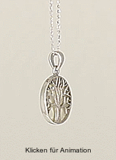 Kette 'Tree of life' Lebensbaum WHITE Mother of Pearl 925 Silber rhodiniert