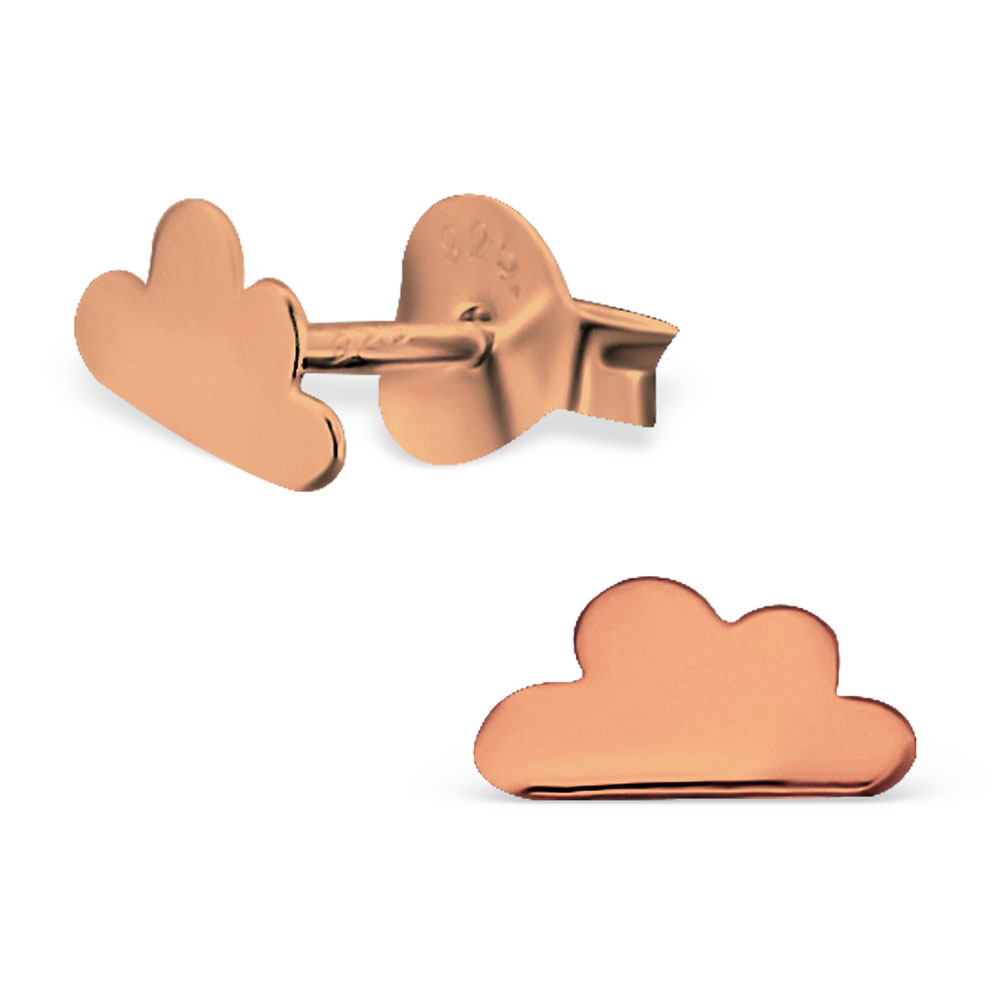 Ohrstecker Wolke 925 Silber rosévergoldet