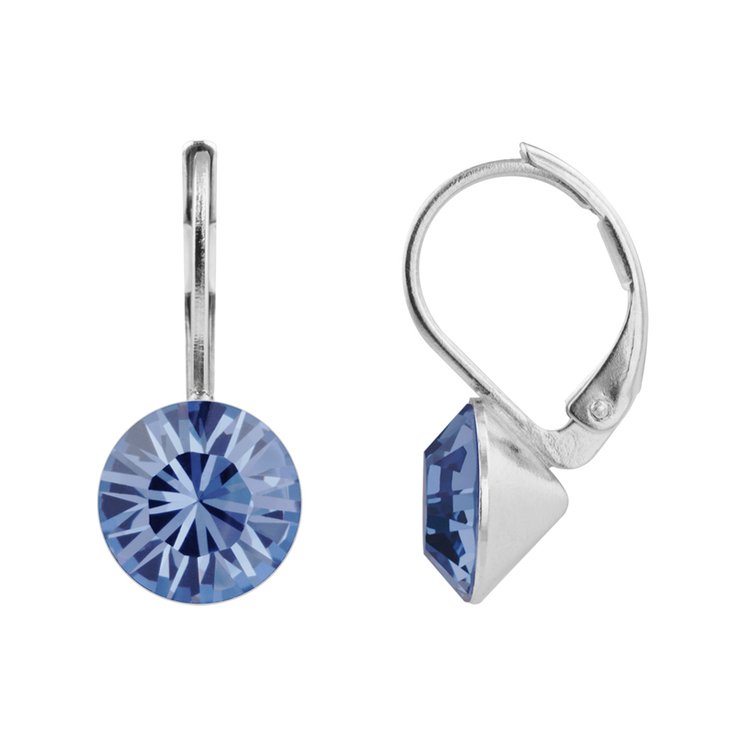 Ohrhänger Kristall 8 mm in Denim Blue