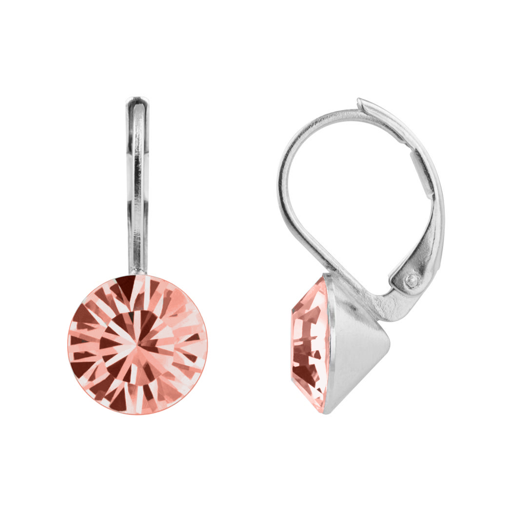 Ohrhänger Kristall 8 mm in Blush Rose