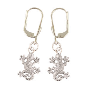 Eidechse Ohrhänger 925 Silber