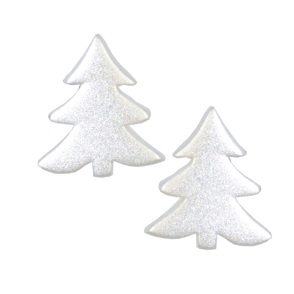 Ohrstecker mattierter Tannenbaum 925 Silber