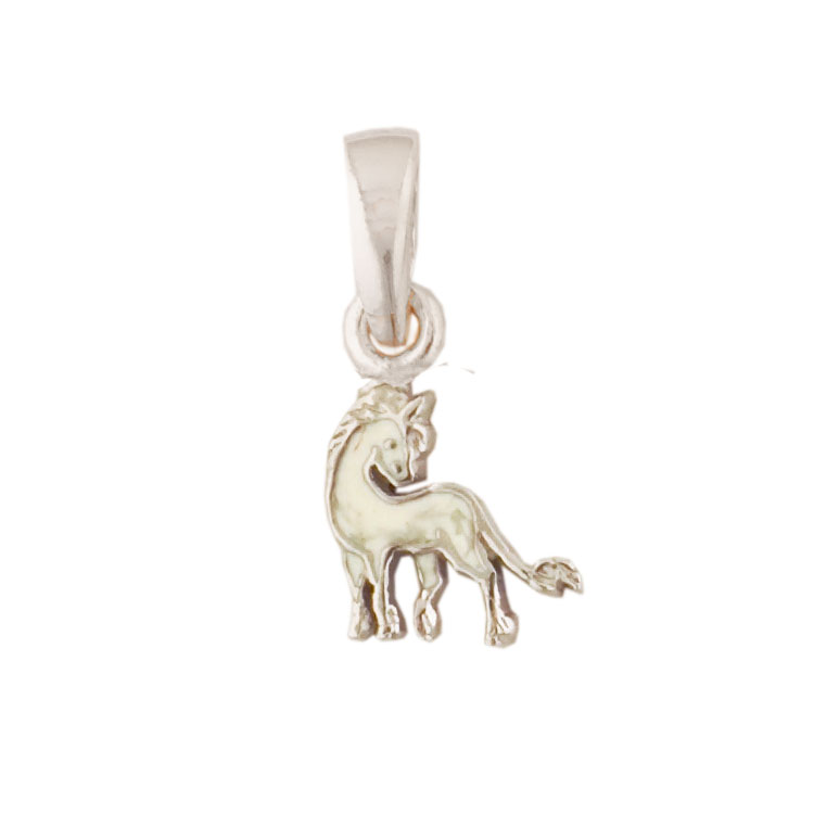Einhorn Anhänger emailliert 925 Silber