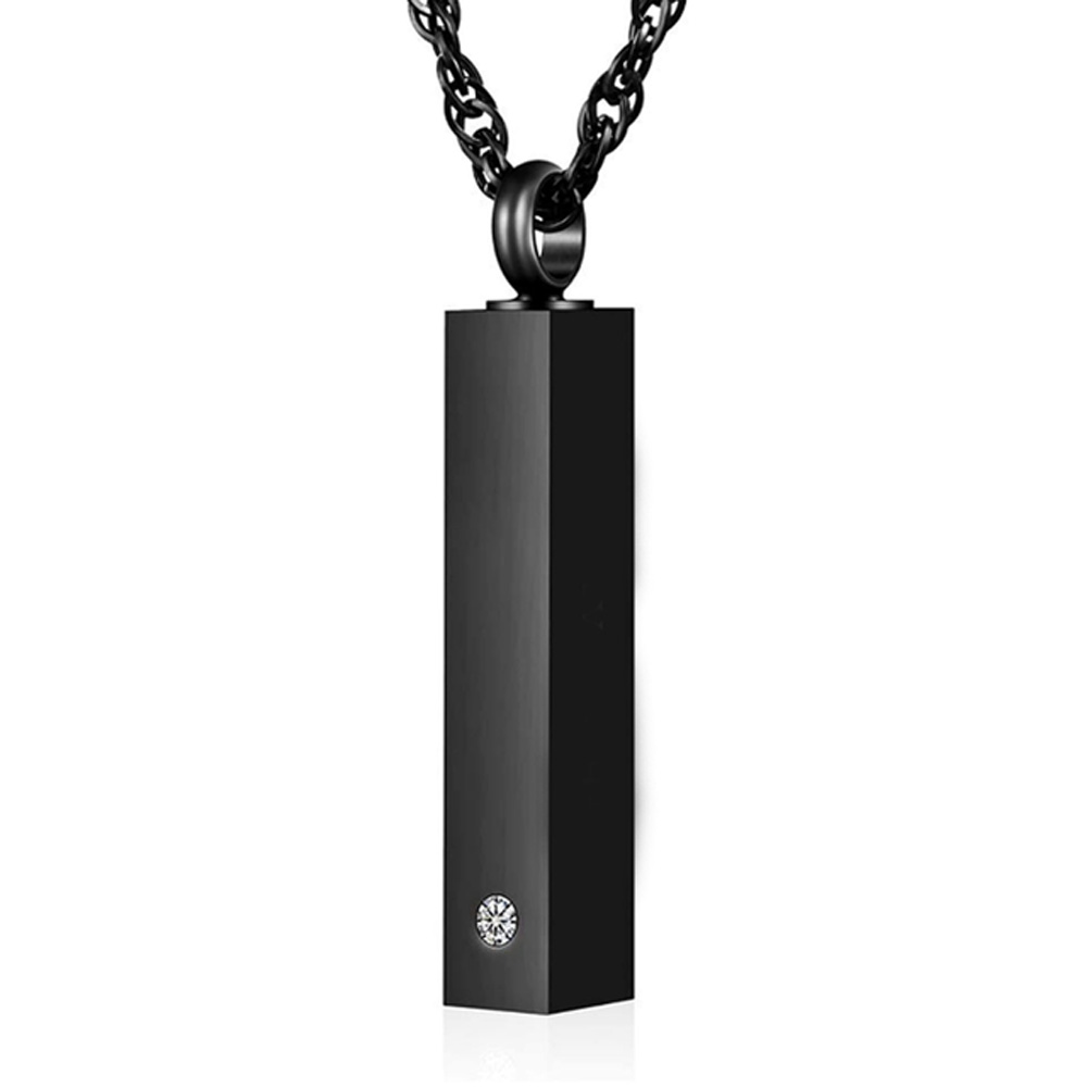 Memorial Anhänger  CUBE BLACK STEIN 6 x 30 mm