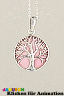 Kette 'Tree of life' Lebensbaum ROSE Mother of Pearl 925 Silber rhodiniert