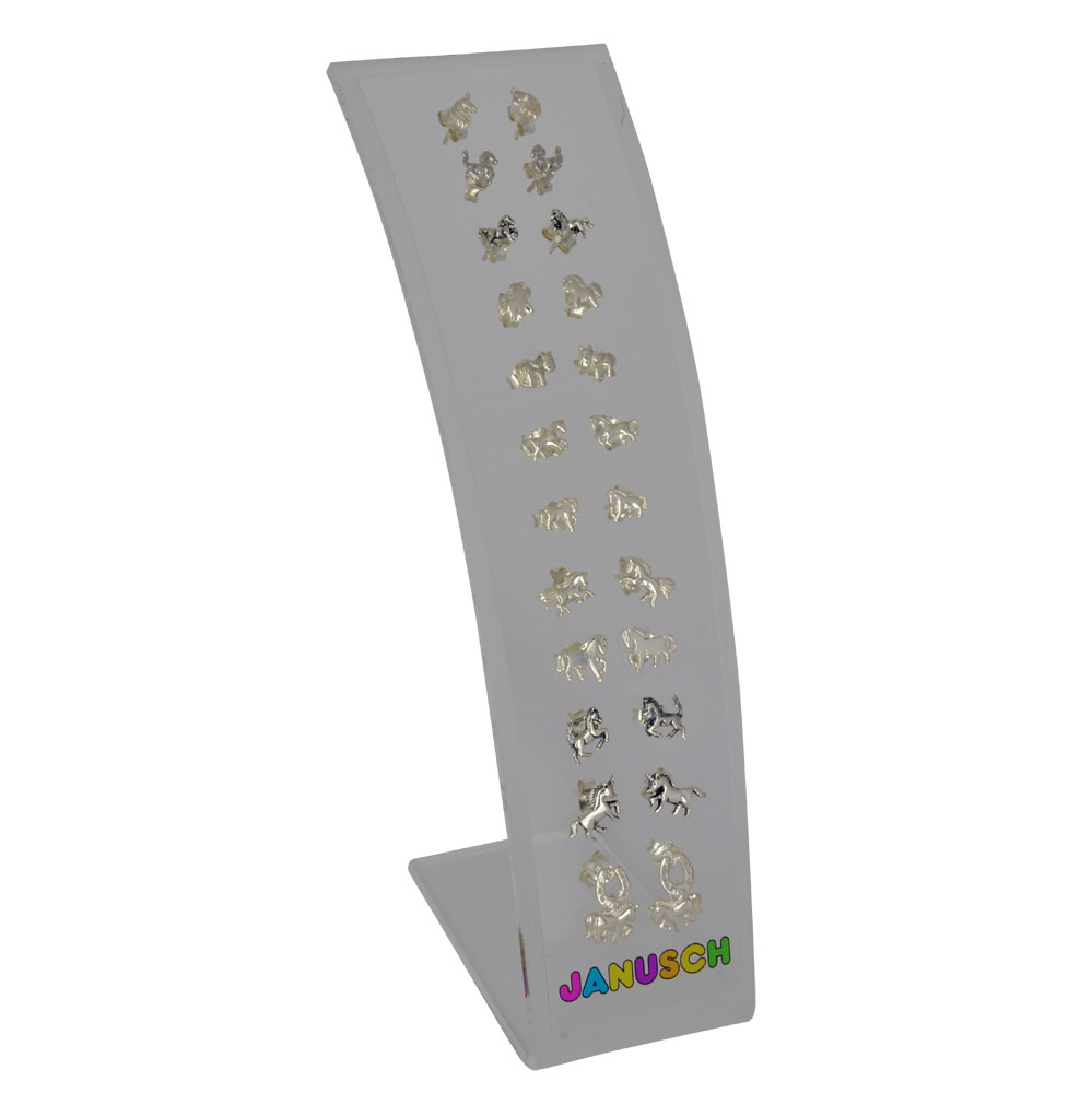 Display Ohrstecker Pferdchen Silber