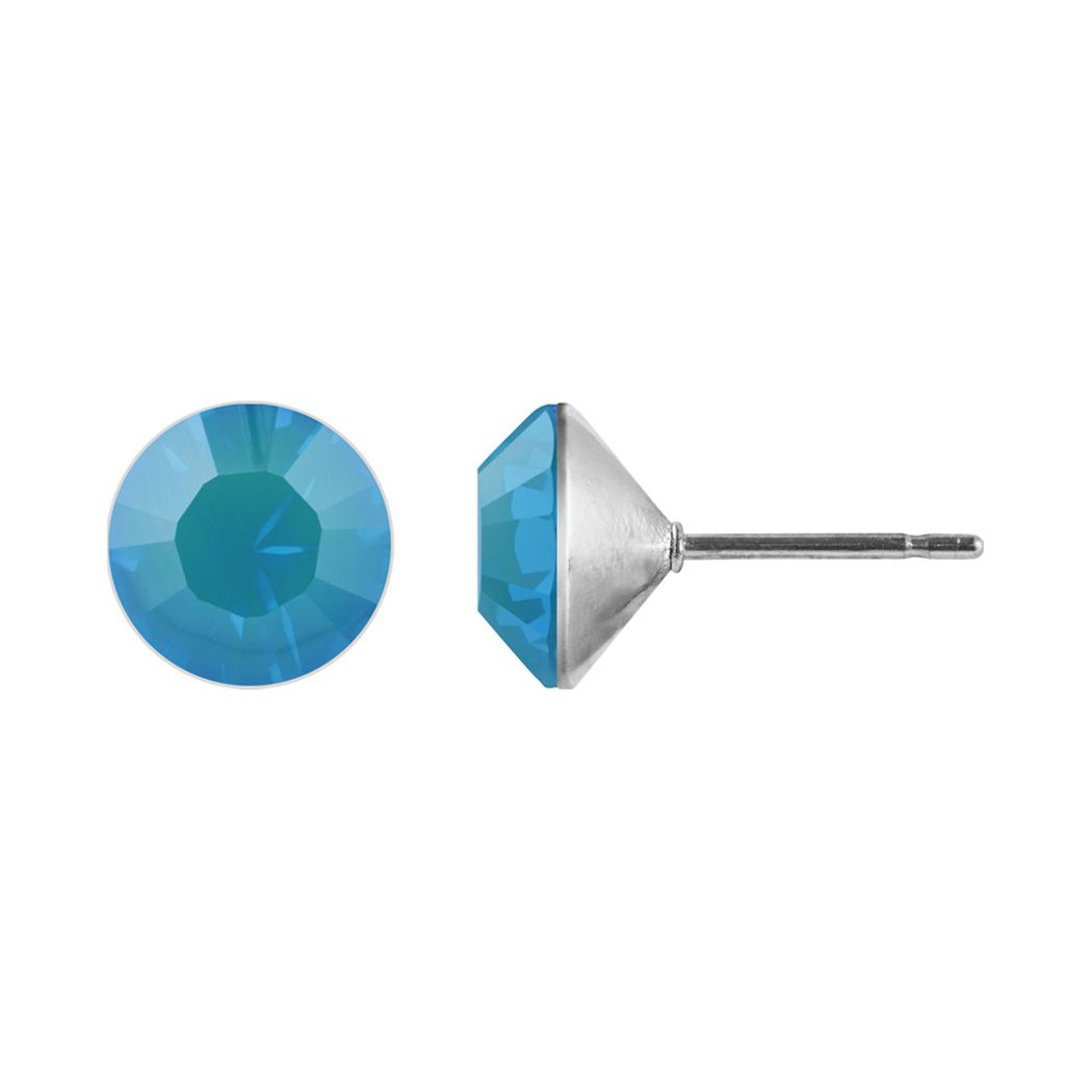 Ohrstecker Kristall 6mm in Bermuda Blue