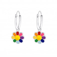 CREOLE Blüte bunt 925 Silber e-coated