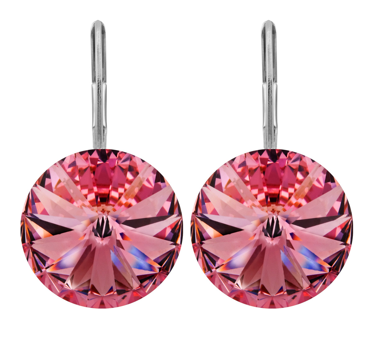 Ohrhänger Kristall 12 mm in Rose