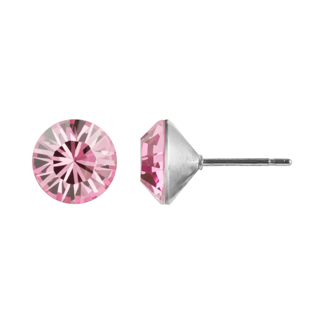 Ohrstecker Kristall 8 mm in Light Rose