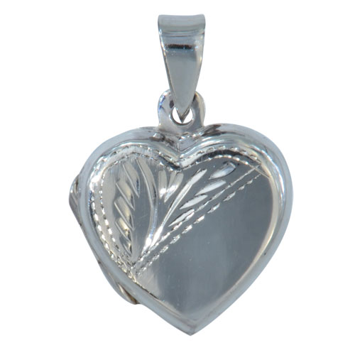 Anhänger Medaillon Herz mit Gravur 925 Silber