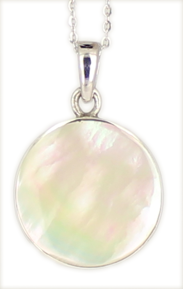 Kette 'Tree of life' Lebensbaum WHITE Mother of Pearl 925 Silber rhodiniert