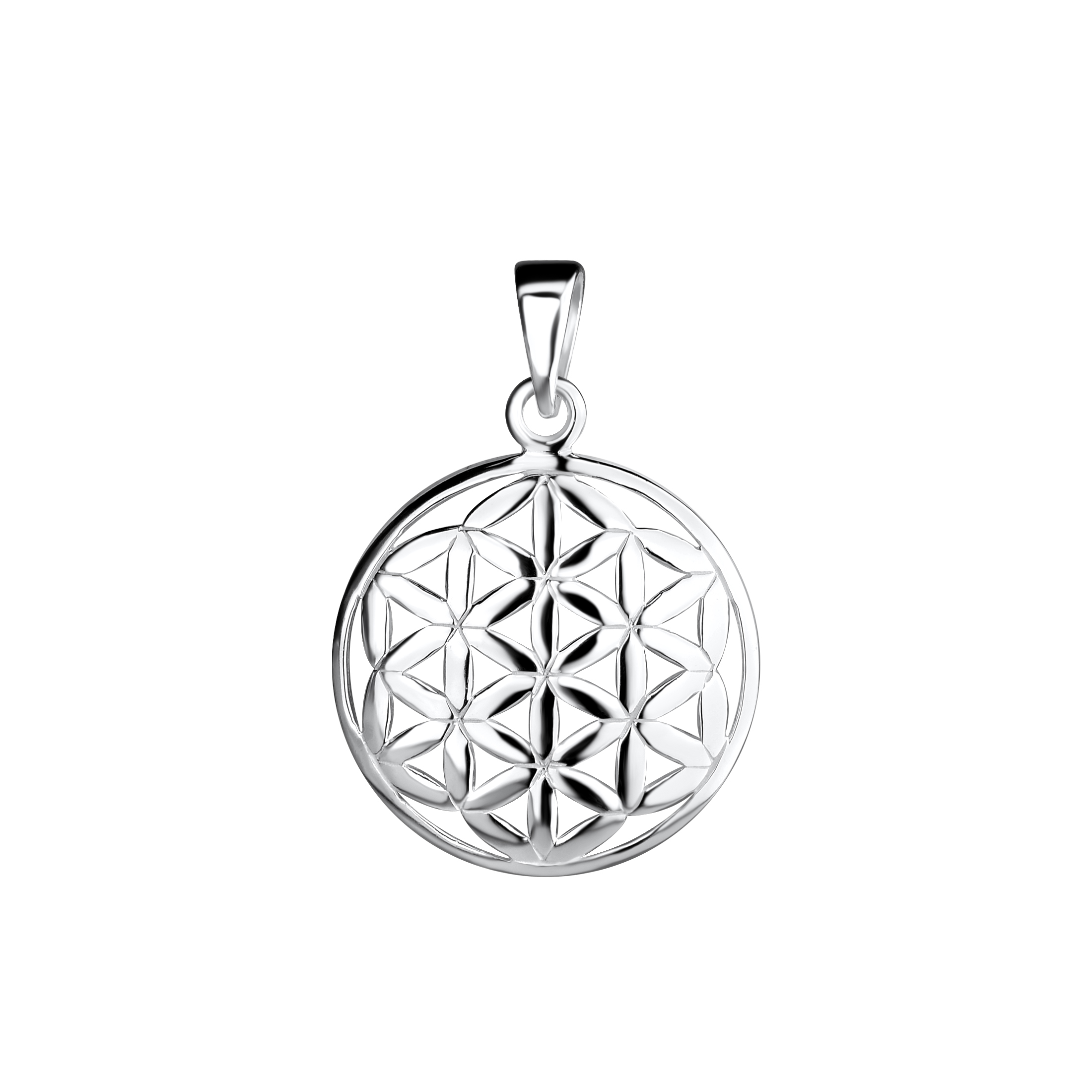 Anhänger Mandala 925 Silber e-coated