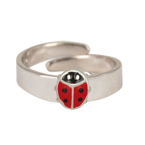 Ring Marienkäfer 925 Silber e-coated