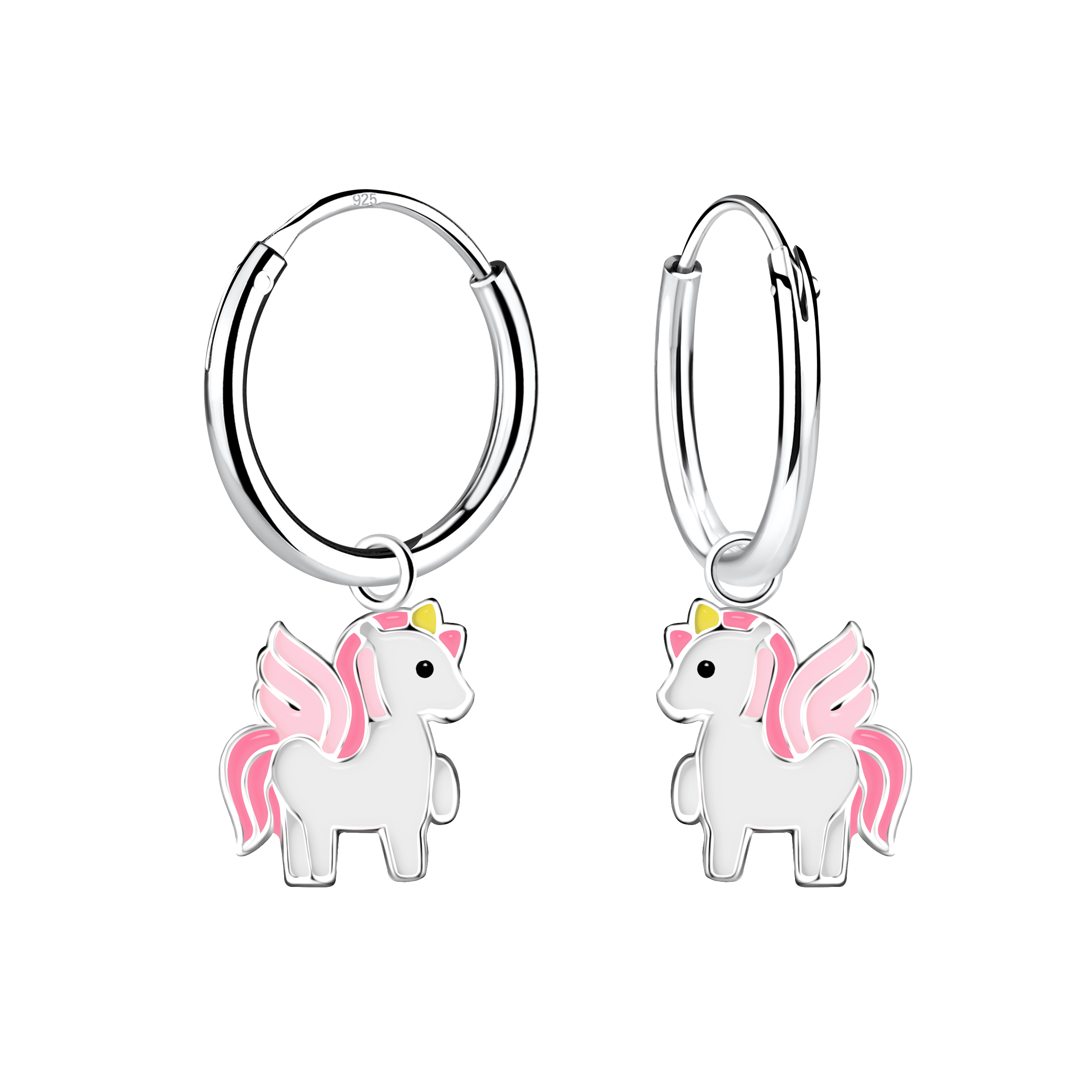 CREOLE Einhorn bunt 925 Silber e-coated