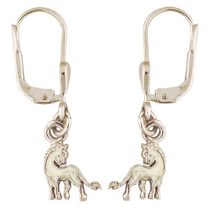 Ohrhänger Einhorn weiß 925 Silber