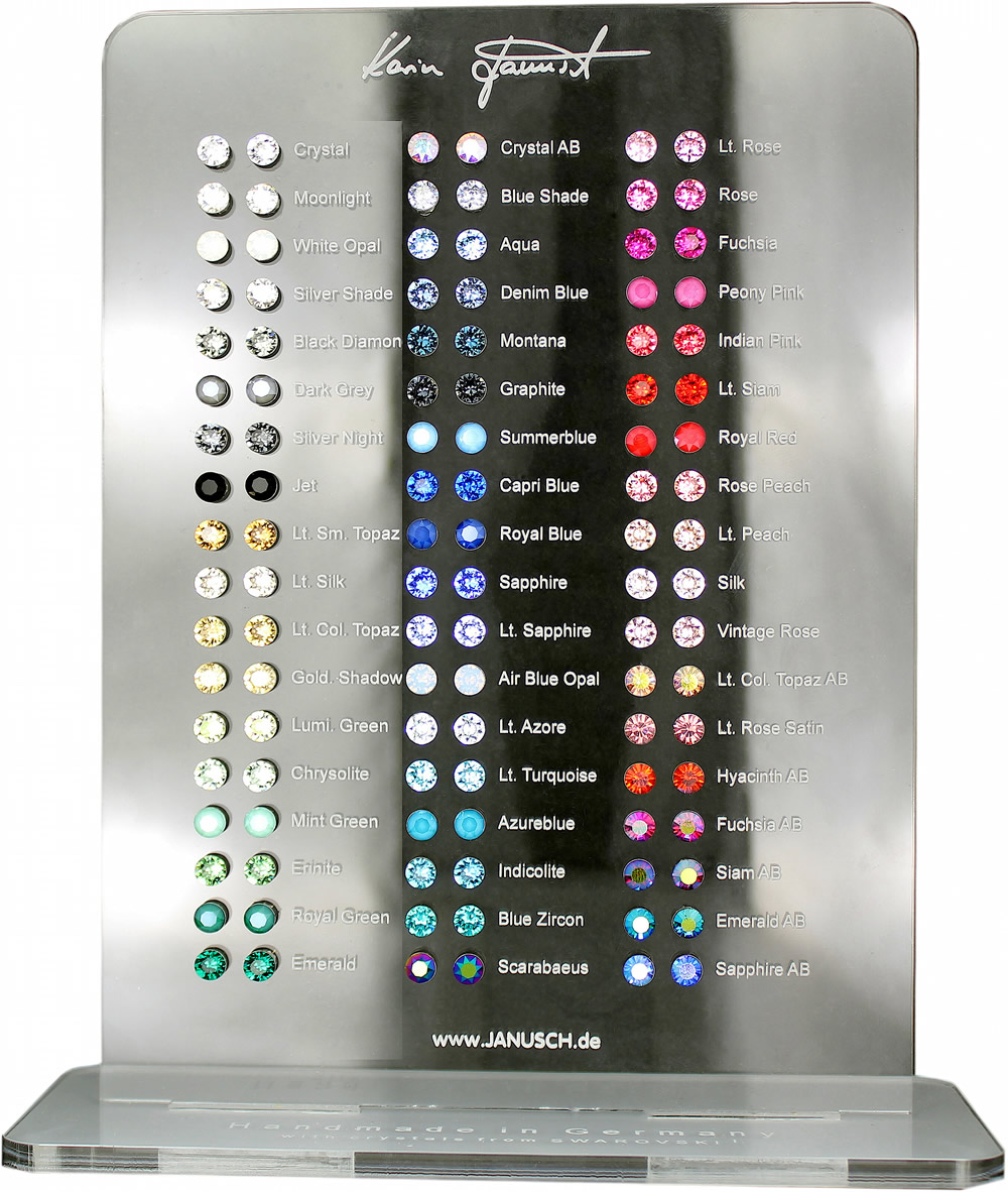 Display Ohrstecker Kristall 6mm 54 Paar