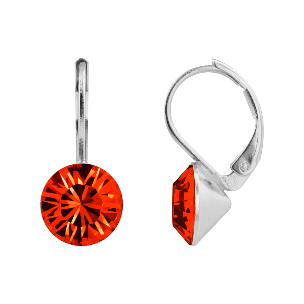Ohrhänger Kristall 8 mm in Hyazinth