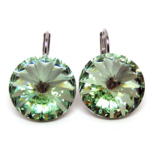 Ohrhänger Kristall 12 mm in Chrysolite