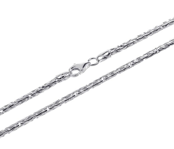 Armband Königskette 925 Silber rhodiniert 19 cm Stärke 2,2 mm